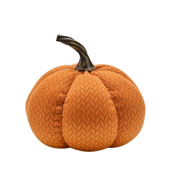 Country Living Orange Fabric Pumpkin Doorstop