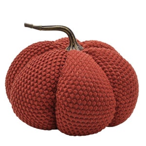 Country Living Textured Fabric Pumpkin Doorstop