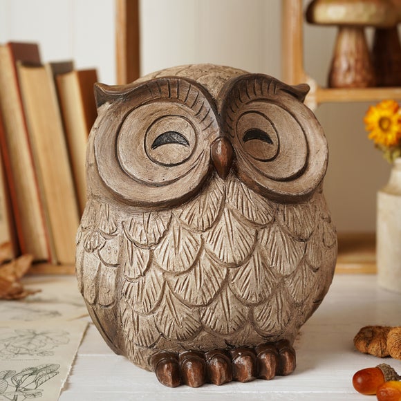 Click to view product details and reviews for Country Living Wood Effect Sleeping Owl Ornament.