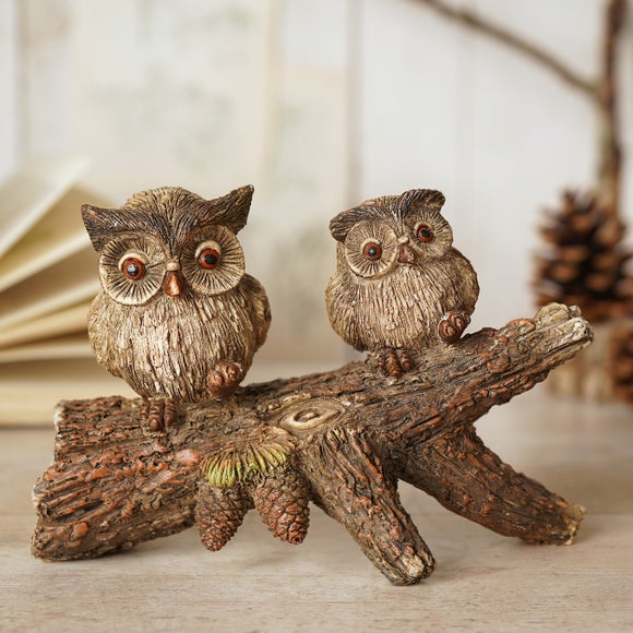 Country Living Owls On A Branch Ornament