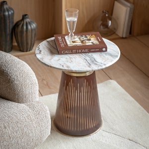 Cedar & Sage Seville Marble Side Table