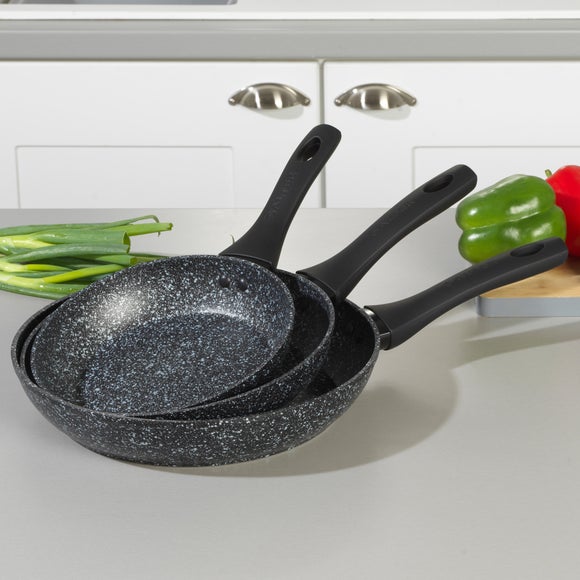 Salter Megastone 3 Piece Non-Stick Frying Pan Set