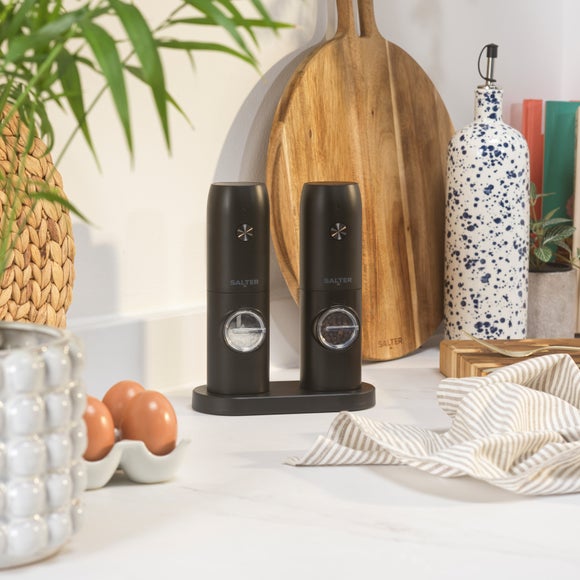 Click to view product details and reviews for Salter Rechargeable Salt And Pepper Mill Set.