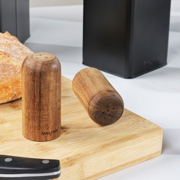 Click to view product details and reviews for Salter Toronto Acacia Salt And Pepper Shaker Set.