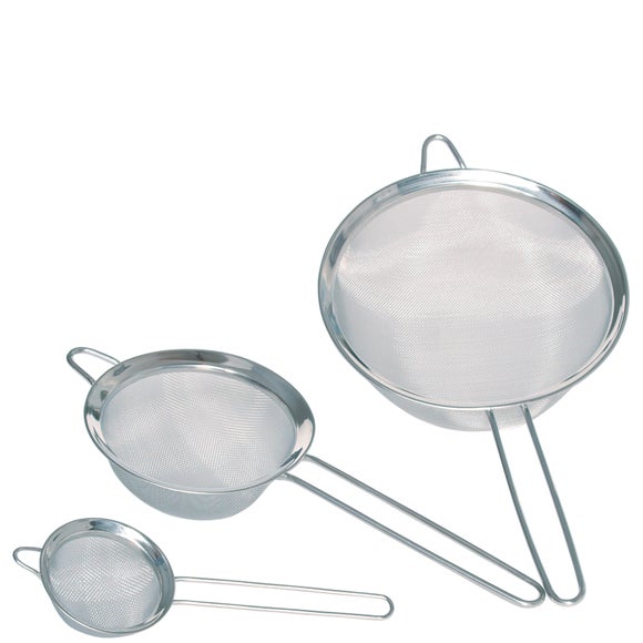 Click to view product details and reviews for Kitchencraft Set Of 3 Stainless Steel Fine Mesh Round Sieves.