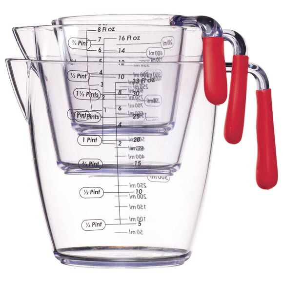 Click to view product details and reviews for Colourworks 3 Piece Acrylic Measuring Jug Set.