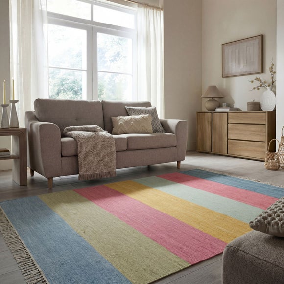 Wool Flatweave Stripe Rug