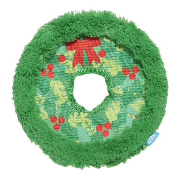 Bark Christmas Wreath Toss Dog Toy