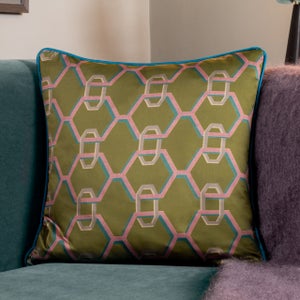 Paoletti Carnaby Chain Polyester Square Cushion