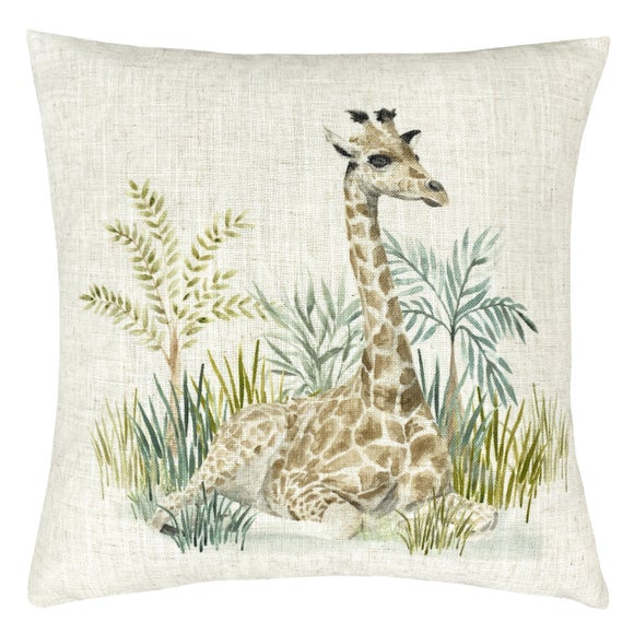 Evans Lichfield Kenya Giraffe Square Cushion