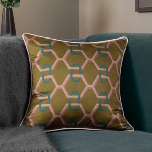Paoletti Carnaby Chain Polyester Square Cushion