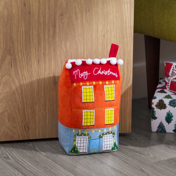 furn. Christmas Spirit House Doorstop