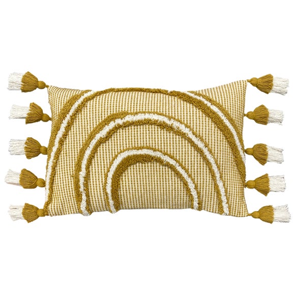 Furn. Rainbow Tuft Cotton Rectangle Cushion