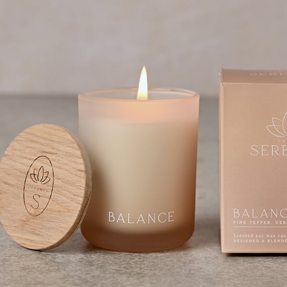 Serenity Balance Pink Pepper Geranium & Amber Candle