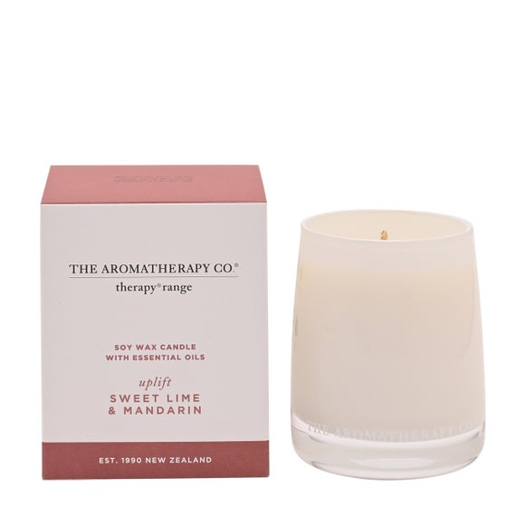 Click to view product details and reviews for The Aromatherapy Co Therapy Uplift Sweet Lime Mandarin Candle.