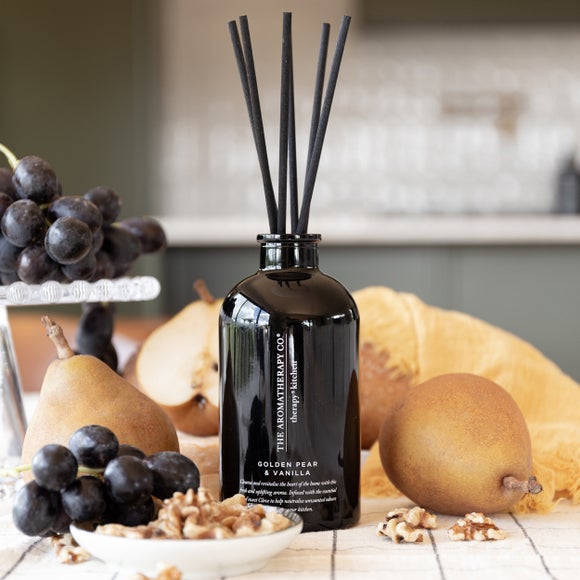 Click to view product details and reviews for The Aromatherapy Co Therapy Kitchen Golden Pear Vanilla Diffuser.
