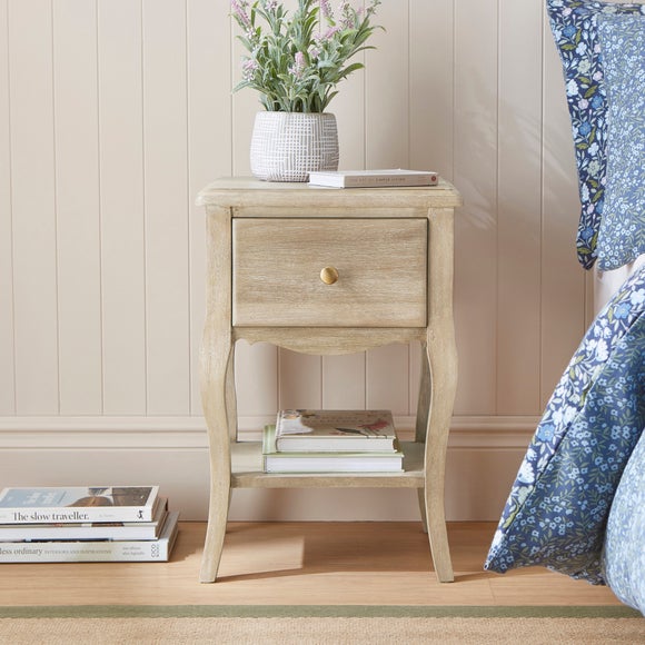View Giselle 1 Drawer Bedside Table- Mango Wood View Giselle 1 Drawer Bedside Table- Mango Wood