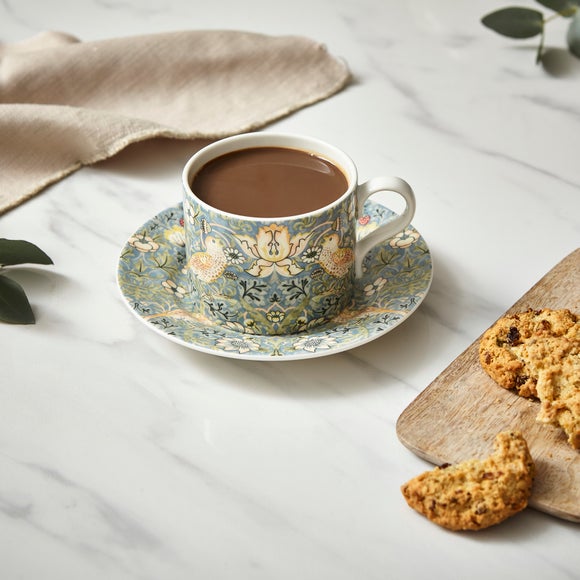 Morris & Co Strawberry Thief Cup & Saucer