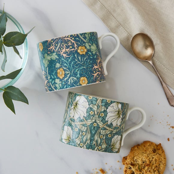 Morris & Co Set of 2 Seaweed & Pimpernel Privat Mugs