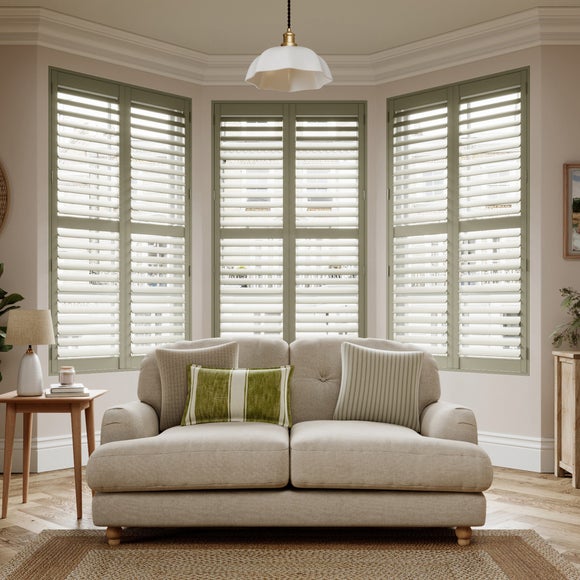 Made to Measure Shutter Blind Sample Sage Green