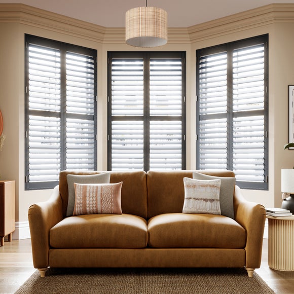 Made to Measure Shutter Blind Sample Luxe Navy