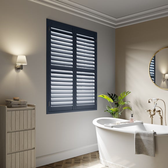 Made to Measure Shutter Blind Sample Luxe Navy