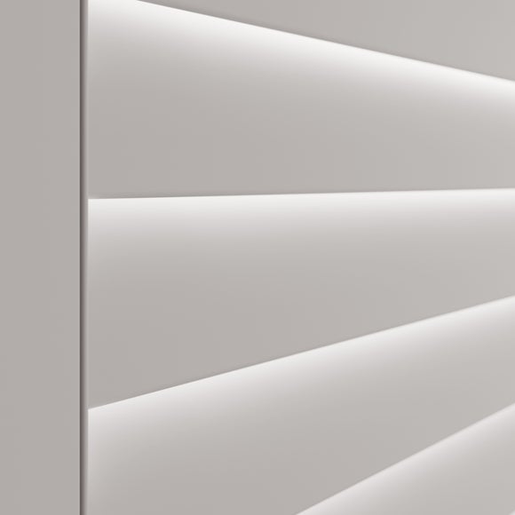 Made to Measure Shutter Blind Sample Pale Silver