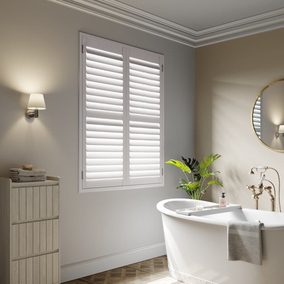 Made to Measure Shutter Blind Sample Pale Silver