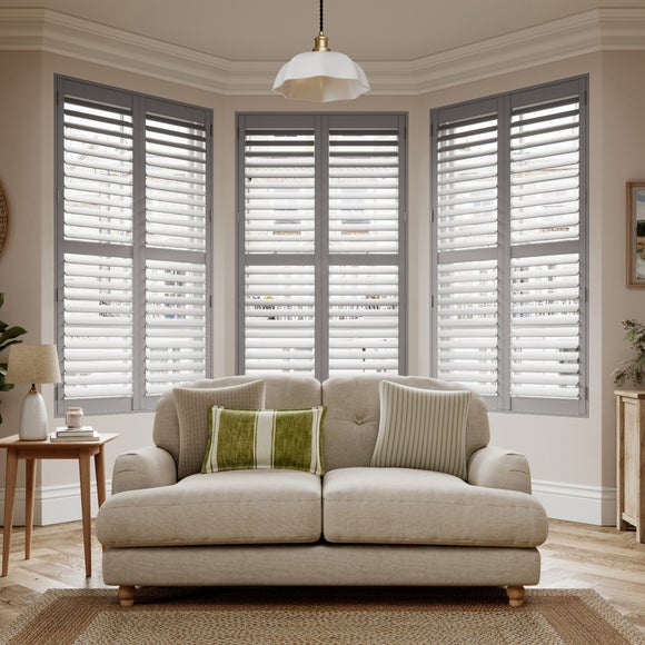 Made to Measure Shutter Blind Sample Steeple Grey