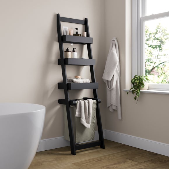 Avi Ladder Shelf with Laundry Bag