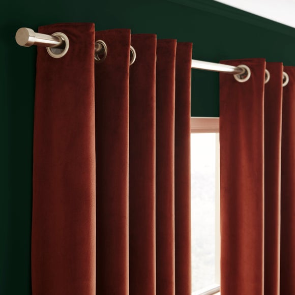 Luxe Velour Eyelet Curtains -blackout Thermal Available-