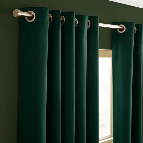 Recycled Velour Eyelet Curtains (Blackout Available)