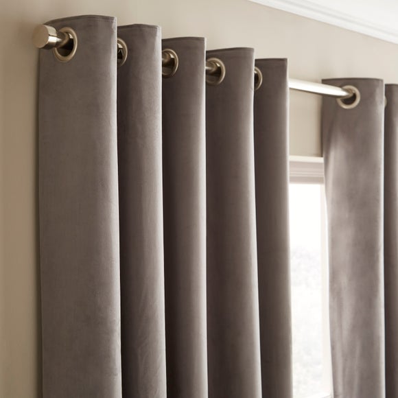 Recycled Velour Eyelet Curtains (Blackout Available)