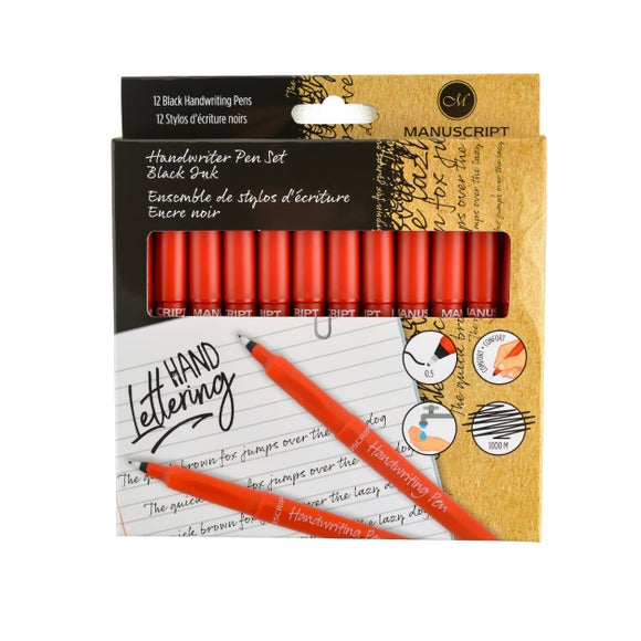 Manuscript Pack of 12 Handwriting Pens