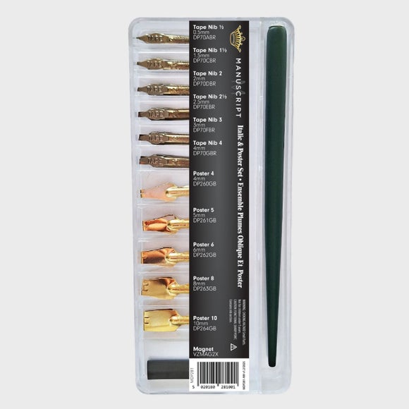 Manuscript Italic Poster Dip Pen Holder Set