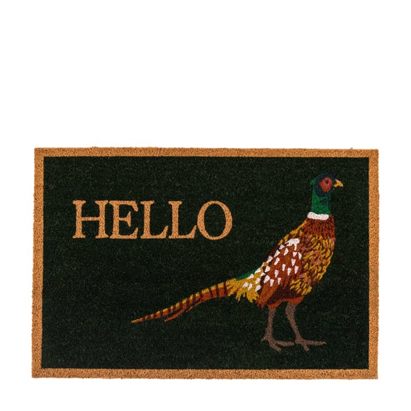 Click to view product details and reviews for Cedar And Sage Royal Pheasant Hello Coir Doormat. Click to view product details and reviews for Cedar And Sage Royal Pheasant Hello Coir Doormat.