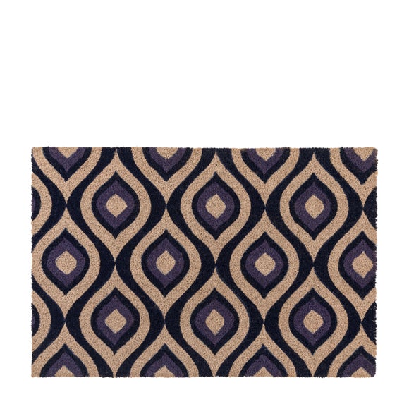 Click to view product details and reviews for Cedar And Sage Geometric Patterned Coir Doormat.