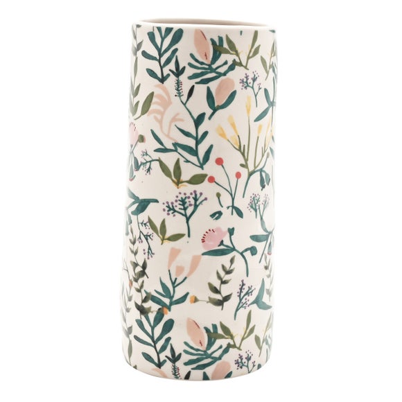 Hestia Floral Patterned Ceramic Vase