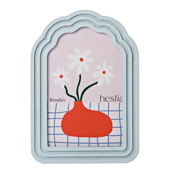 Hestia Blue Layered Arched Photo Frame