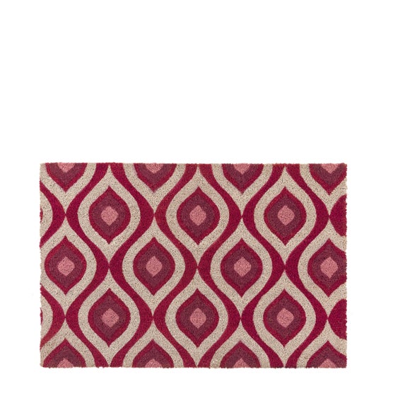 Cedar and Sage Geometric Patterned Coir Doormat