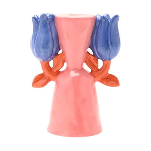 Click to view product details and reviews for Hestia Pink Flower Candlestick Holder. Click to view product details and reviews for Hestia Pink Flower Candlestick Holder.
