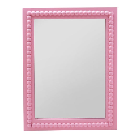 Hestia Pink Beaded Wall Mirror