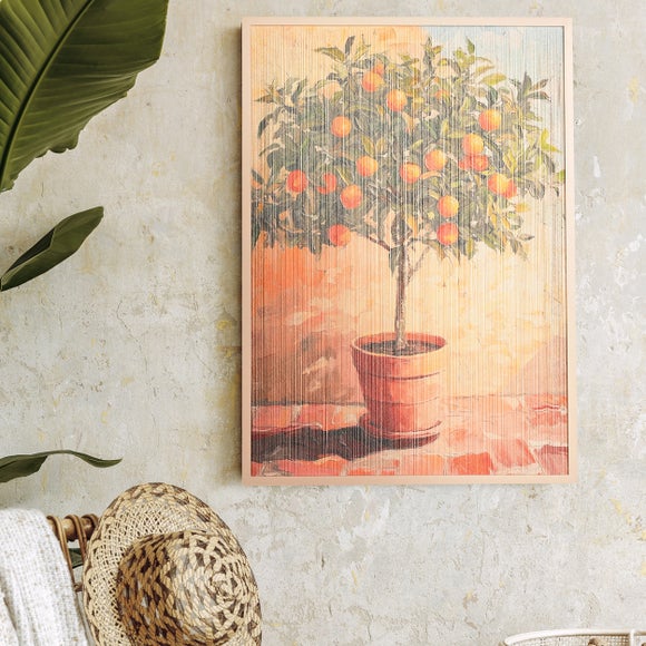 Hestia Orange Tree Thread Wall Art