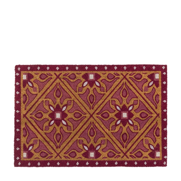 Click to view product details and reviews for Cedar And Sage Warm And Whimsical Geometric Printed Coir Doormat.