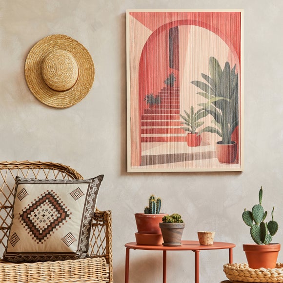 Hestia Dark Moroccan Stairway Thread Wall Art