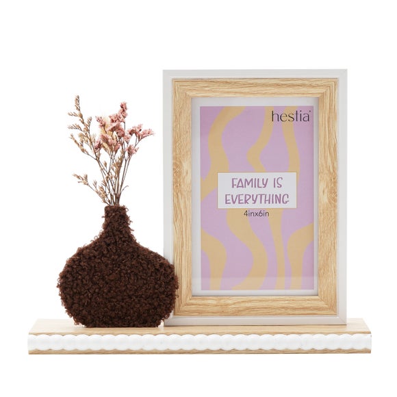 Hestia Freestanding Photo Frame with Vase & Dried Flowers