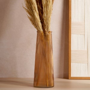 Hestia Tall Ribbed Glass Vase