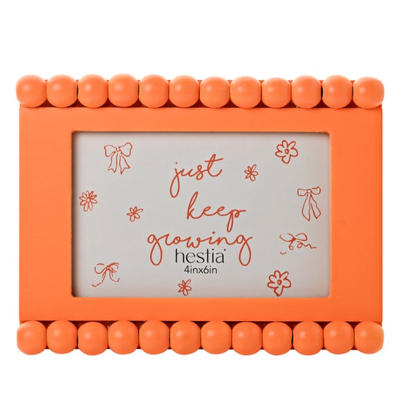 Hestia Orange Beaded Photo Frame