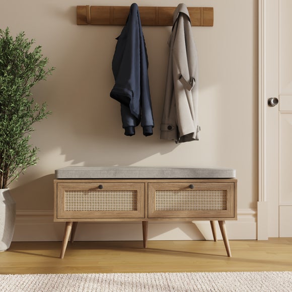 Noor Storage Bench, Wood Effect