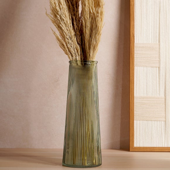 Hestia Tall Ribbed Glass Vase